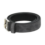 Classic Leather Belt // Dark Brown + Taupe (Euro: 105)