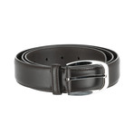 Leather Belt // Black + Silver Buckle (Euro: 80)