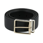Reversible Leather Belt // Ink (Euro: 100)