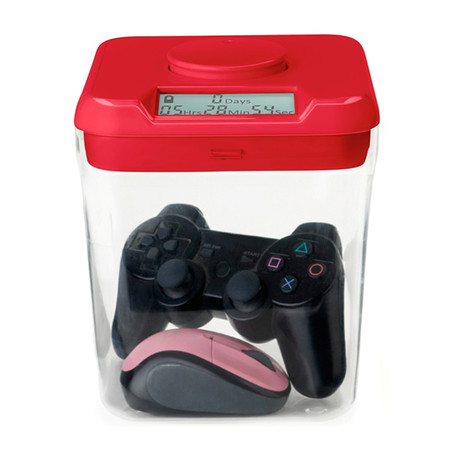 Time Locking Container // Red (Clear Base)