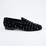 Star-Studded Slip-On Loafer // Black + Green (Euro: 42)