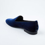 Velvet Slip-On Loafer // Navy (Euro: 42)