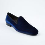 Velvet Slip-On Loafer // Navy (Euro: 42)