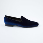 Velvet Slip-On Loafer // Navy (Euro: 42)