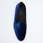 Velvet Slip-On Loafer // Navy (Euro: 42)