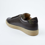 Camo Tongue Lace-Up Sneaker // Black + Brown (Euro: 42)