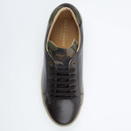 Camo Tongue Lace-Up Sneaker // Black + Brown (Euro: 42)