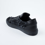 Star Studded Lace-Up Sneaker // Black Camo (Euro: 43)