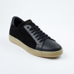 Suede Lace-Up Sneaker // Black + Tan (Euro: 40)