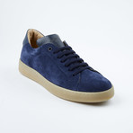 Suede Lace-Up Sneaker // Navy + Tan (Euro: 42)