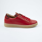 Camo Tongue Lace-Up Sneaker // Red (Euro: 42)