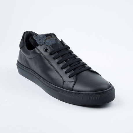 Camo Tongue Lace-Up Sneaker // Black (Euro: 40)