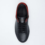 Two-Tone Lace-Up Sneaker // Black + Red Camo (Euro: 42)