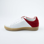Two=Tone Lace-Up Sneaker // White + Red (Euro: 40)