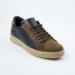 Suede Accent Lace-Up Sneaker // Black + Brown (Euro: 42)