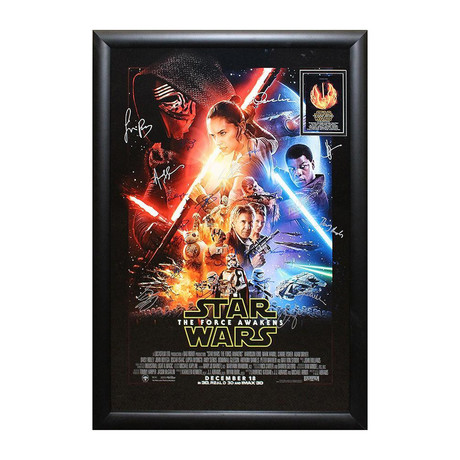 Signed + Framed Poster // Star Wars Episode VII: The Force Awakens