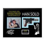 Signed + Framed Blaster Collage // Han Solo