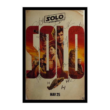 Signed + Framed Poster // Solo: A Star Wars Story
