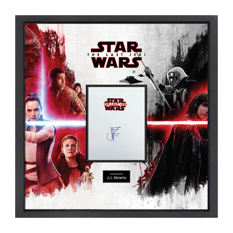 Signed + Framed Screenplay Collage // Star Wars Episode VIII: The Last Jedi