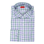 Masseria Checkered Dress Shirt // Purple +  Green (US: 16R)