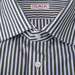 Isaia // Cirillo Striped Dress Shirt // Green (US: 15.5L)