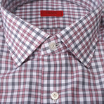Vito Checkered Dress Shirt // Red (US: 15.5L)