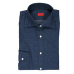 ISAIA // Santora Dress Shirt // Navy Blue (US: 15R)