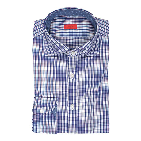 Carfano Checkered Dress Shirt // Blue (US: 15R)