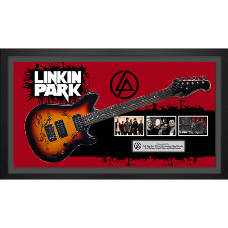 Signed + Framed Guitar // Linkin Park Autographed Guitar