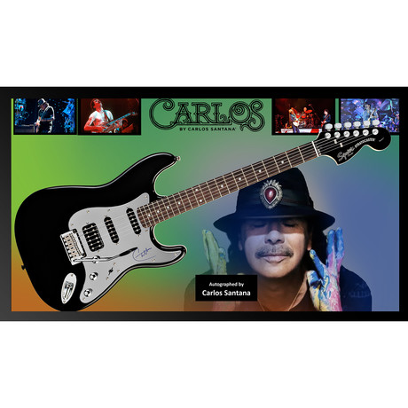Signed + Framed Guitar // Carlos Santana