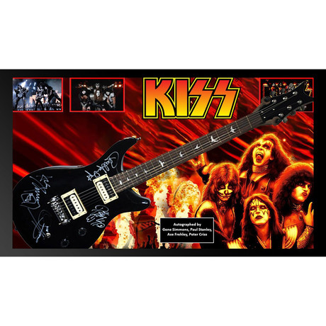 Signed + Framed Guitar // Kiss