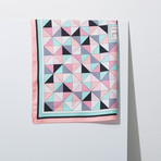Patchwork Silk Twill Petit Scarf // Pink 