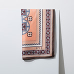 Geometric Silk Twill Scarf // Pink