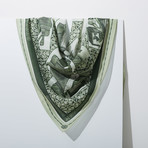 Scholar's Essence in Chosun Dynasty Wool + Silk Blend Scarf // Green