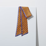Korean Ladybug Silk Twilly Scarf // Orange