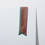 Korean Ladybug Silk Twilly Scarf // Pink