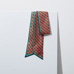 Korean Ladybug Silk Twilly Scarf // Pink