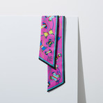 Thread + Bobbin Silk Twilly Scarf // Pink