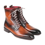 Burnished Leather Lace-Up Boots // Brown (Euro: 37)