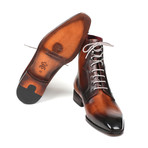 Burnished Leather Lace-Up Boots // Brown (Euro: 43)