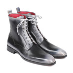 Burnished Leather Lace-Up Boots // Gray (Euro: 38)