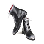 Burnished Leather Lace-Up Boots // Gray (Euro: 40)