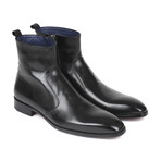 Leather Side Zipper Boots // Black (Euro: 46)