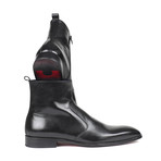 Leather Side Zipper Boots // Black (Euro: 45)