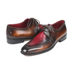 Dual Tone Apron Derby Shoes // Brown + Bordeaux (Euro: 42)