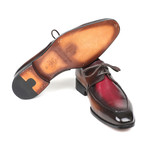 Dual Tone Apron Derby Shoes // Brown + Bordeaux (Euro: 42)