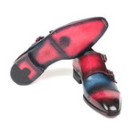 Captoe Double Monkstraps // Blue + Fuxia (Euro: 39)