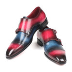 Captoe Double Monkstraps // Blue + Fuxia (Euro: 39)