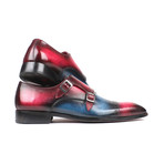 Captoe Double Monkstraps // Blue + Fuxia (Euro: 39)