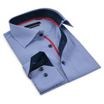 Mason Patterned Button-Up Shirt // Navy (3XL)